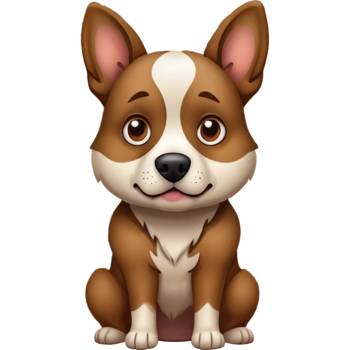 Ugly dog in front of a house emoji