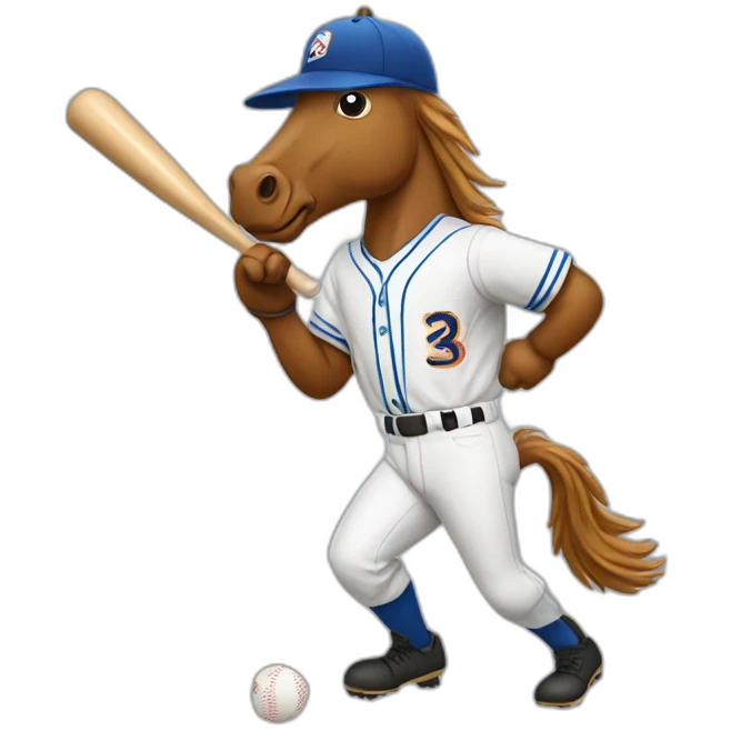 A horse playing baseball  emoji