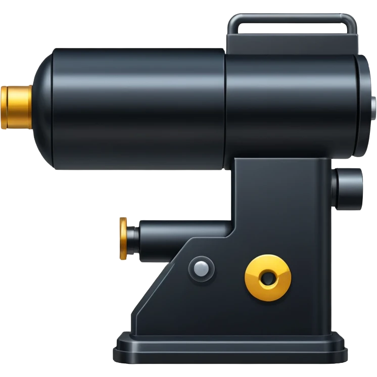 Laser machine head black emoji