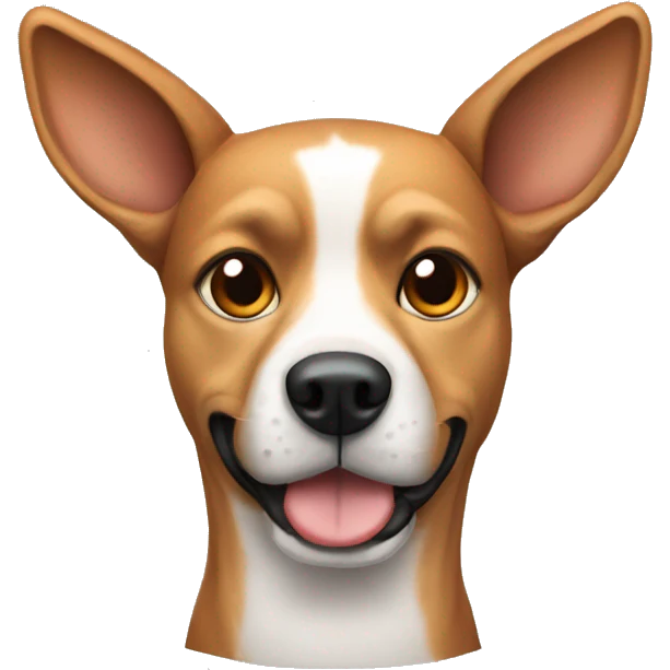dog with deer ears emoji