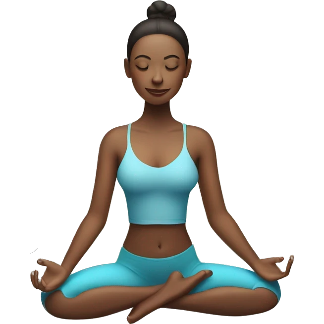 LADY WITH HER HANDS IN YOGA POSE WITH CHRISTMAS LIGHTS draped on her shoulders emoji