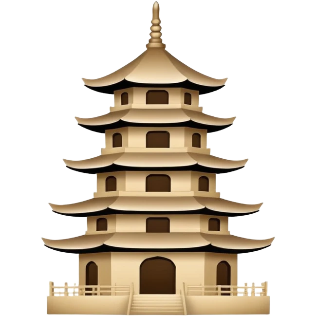 Basic Chinese pagoda emoji icon, simple silhouette, standard emoji style emoji
