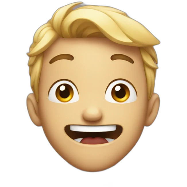 smile scared emoji