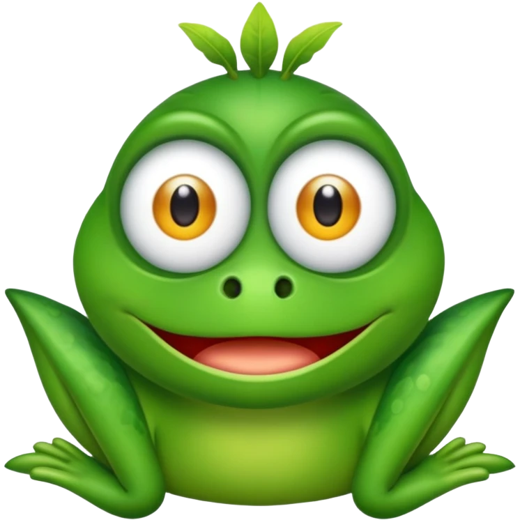 Una rana tocando las palmas emoji