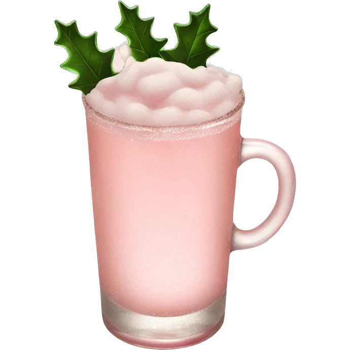 pale pink vintage christmas drink  emoji