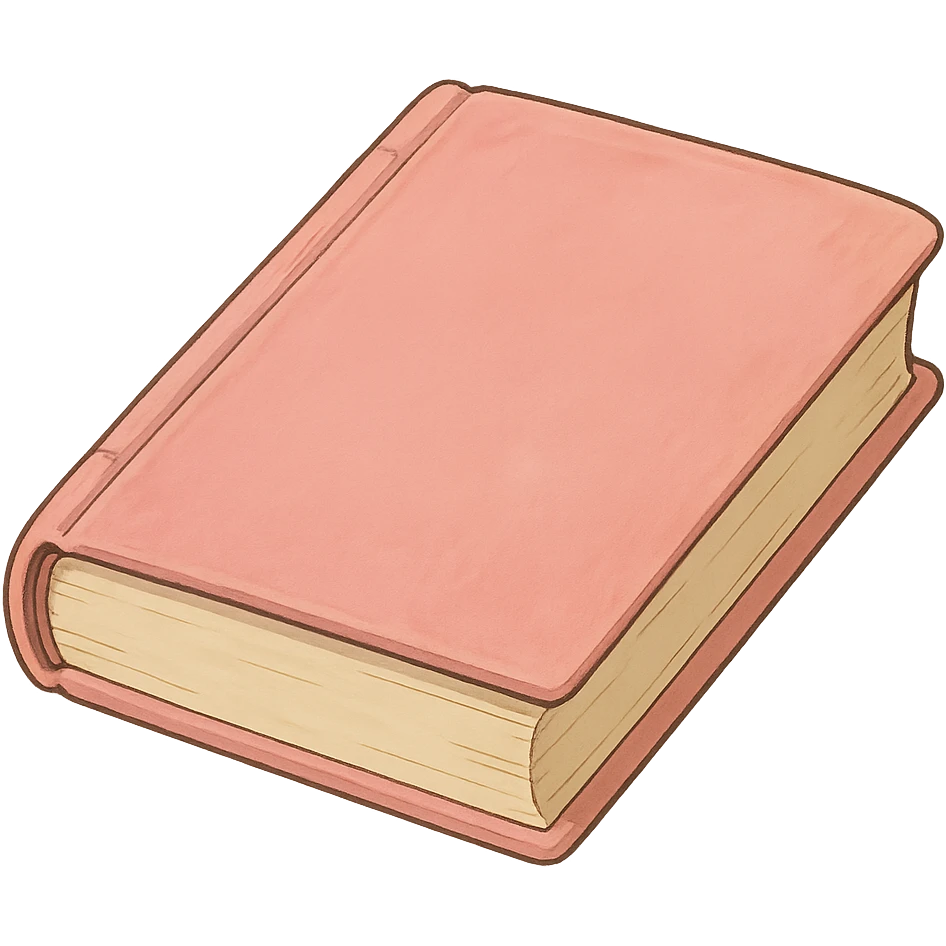 ghibli style light pink book emoji