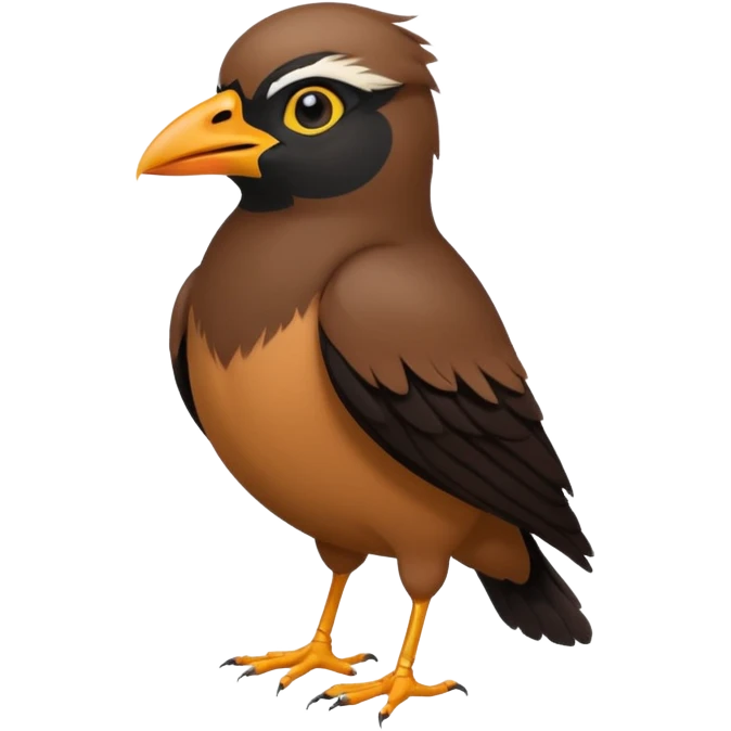 A common myna bird cute emoji emoji