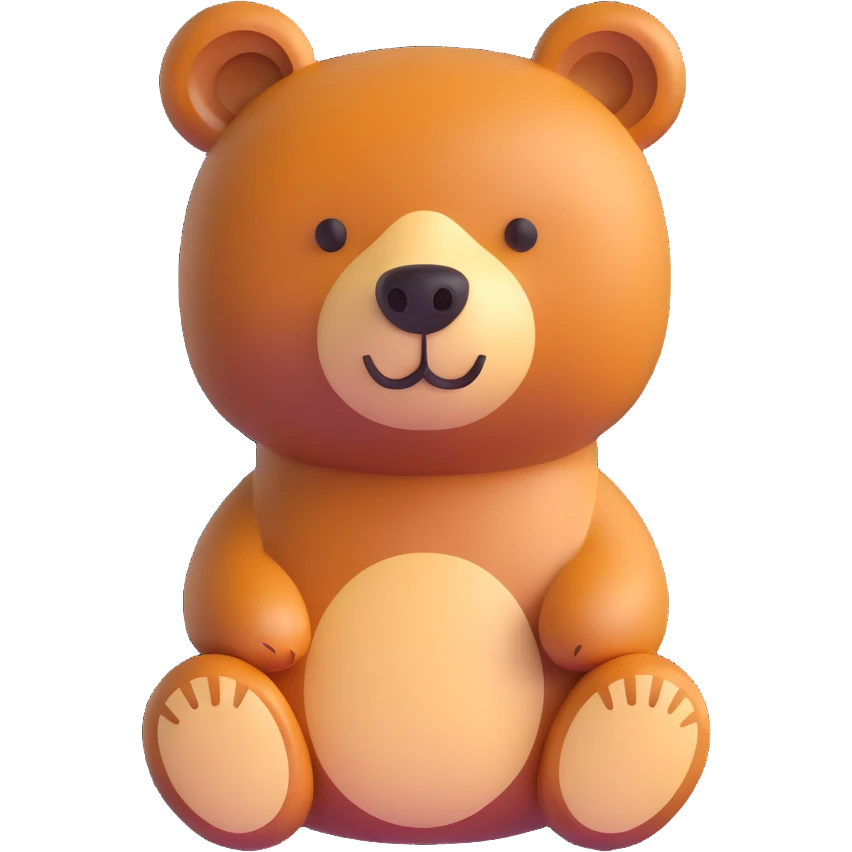 small wooden bear totem emoji