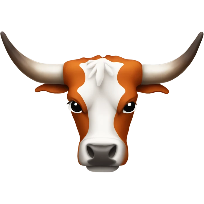 Longhorn with burnt orange t shirt saying hookem emoji