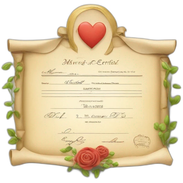 marriage certificate emoji
