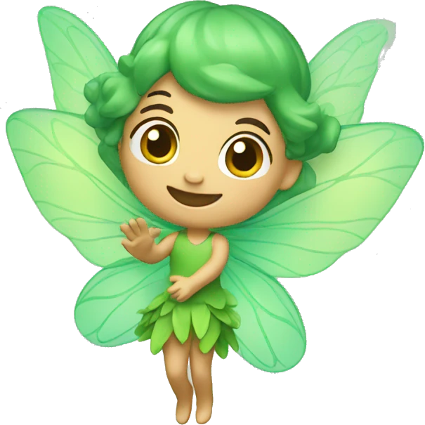 waving fairy green emoji