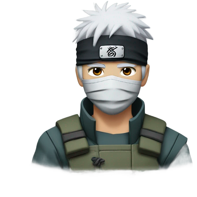 Kakashi Black hair  emoji