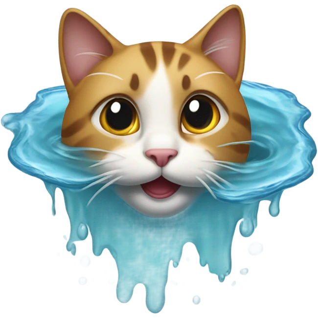 Cat in water emoji