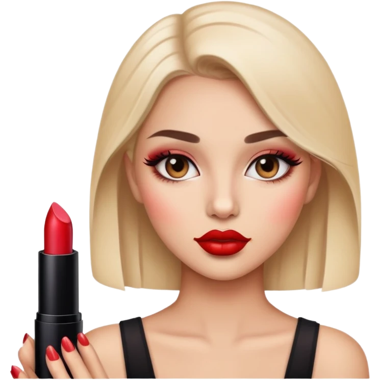 Girl with makeup emoji