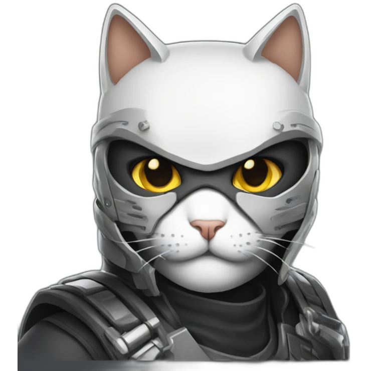 Cat ninja but it is terminator emoji