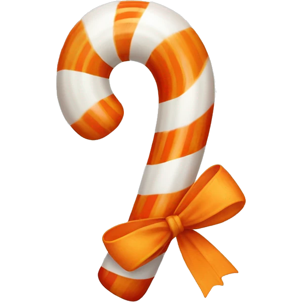 Candy cane orange emoji