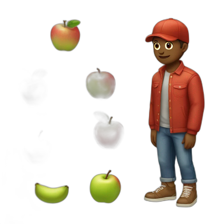manzana y ropa emoji
