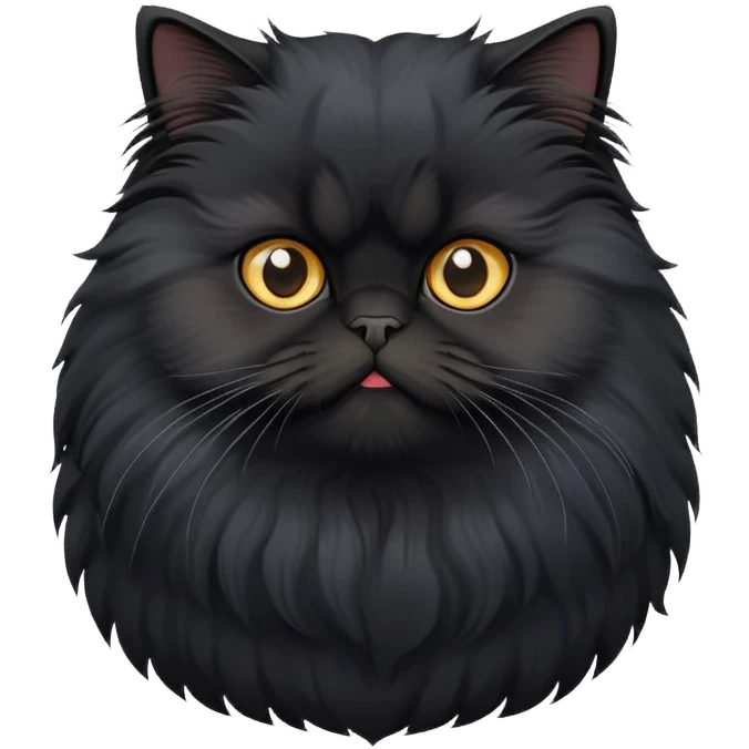 Black Persian Cat emoji