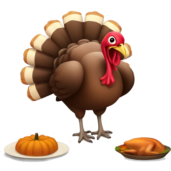 Turkey scared for Thanksgiving emoji