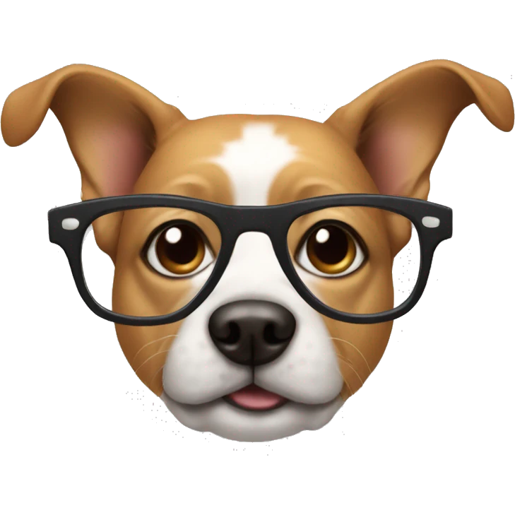 dog with glasses emoji