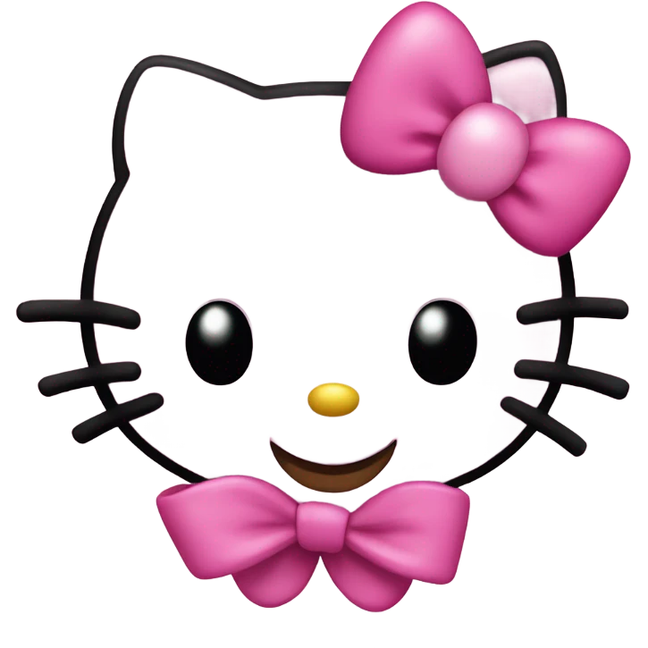 pink hello kitty smiling  emoji