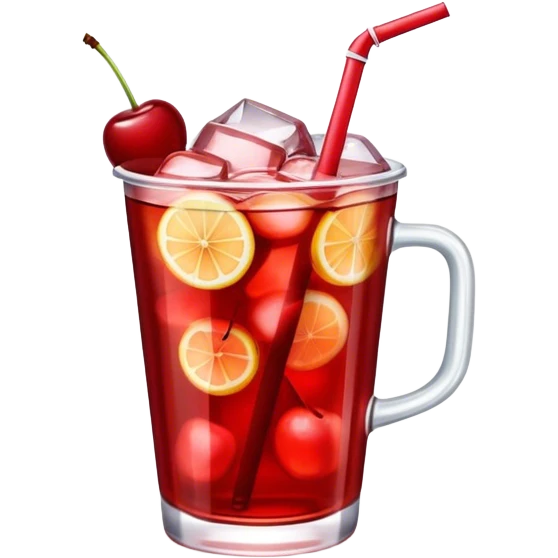 Cherry iced tea emoji