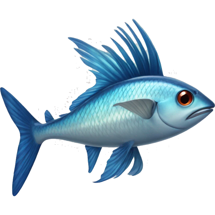 The Exocoetidae flying fish emoji