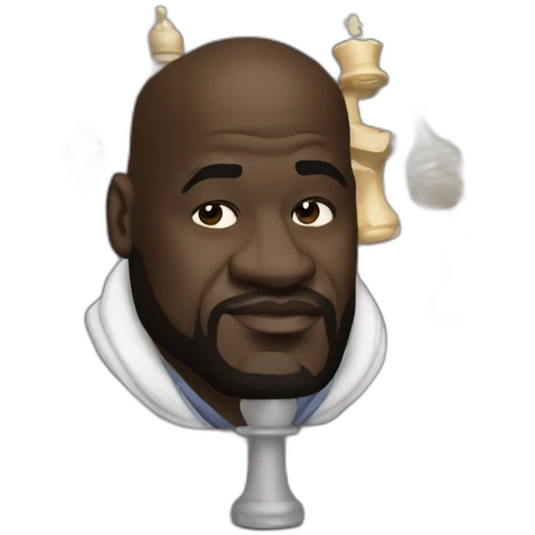 Shaq playing chess emoji