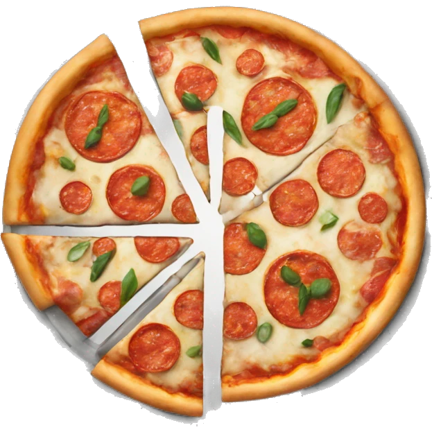Metal tray with pizza  emoji