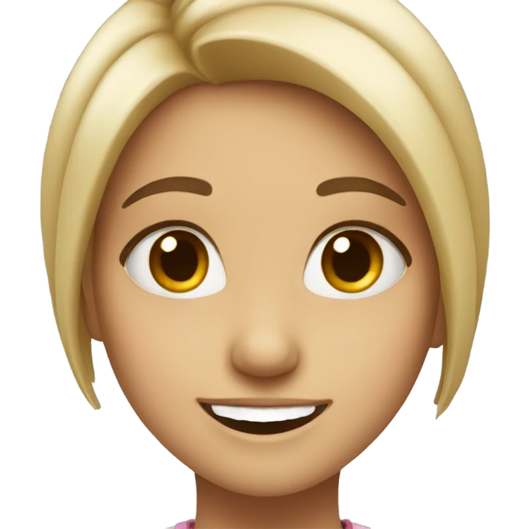 Girl smiles  emoji