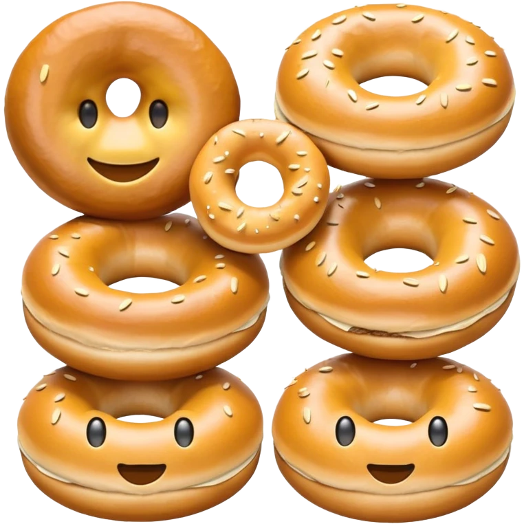 Emoji with bagels as eyes emoji