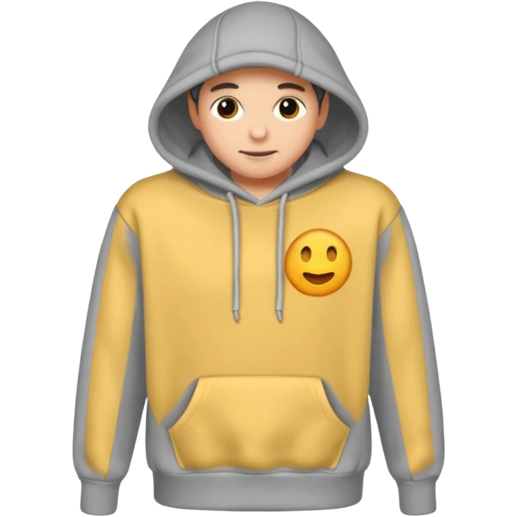 grey hoodie cloth no grapic emoji
