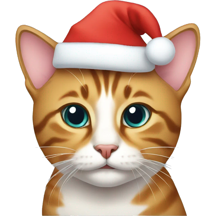 Cat on Christmas emoji