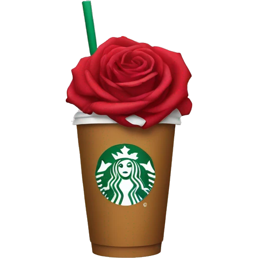 Starbucks rose emoji