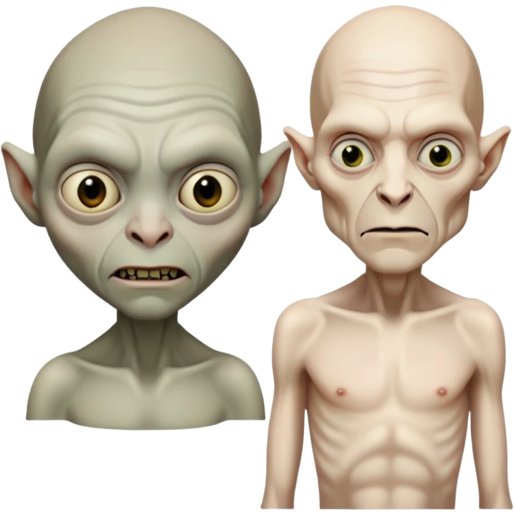 Gollum and Voldemort  emoji