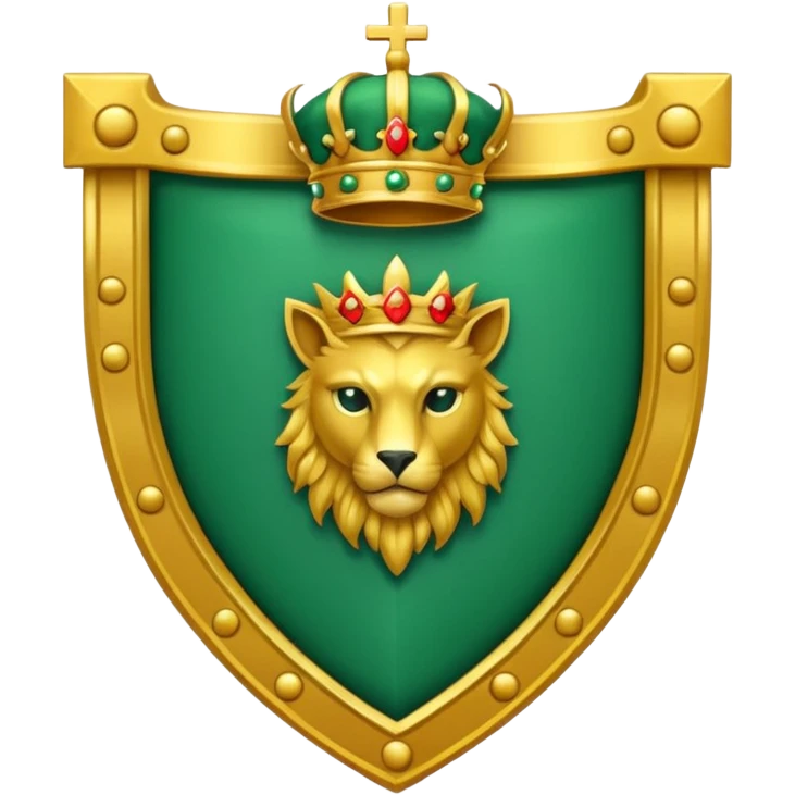 Escudo con grifón de color verde  emoji