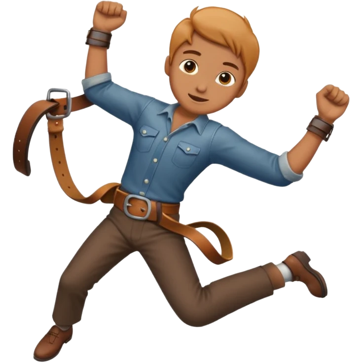 someone swinging a belt emoji