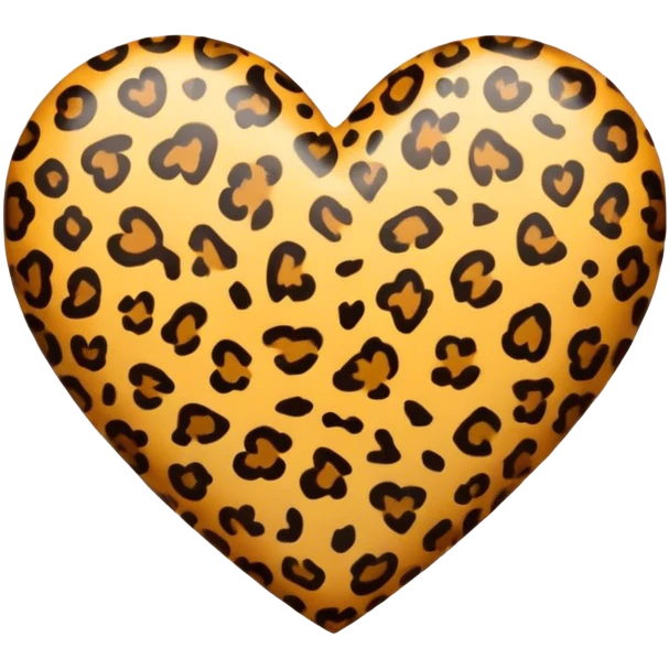 heart with leopard print emoji