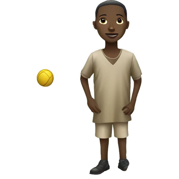 africa people in a field with ball can  emoji