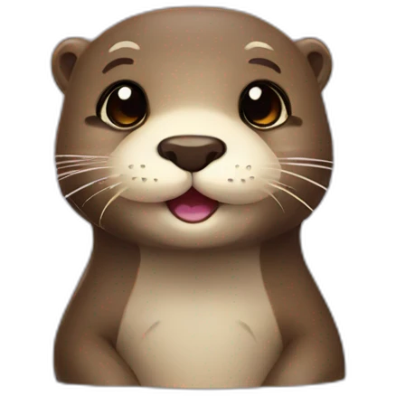 cute otter with halo emoji
