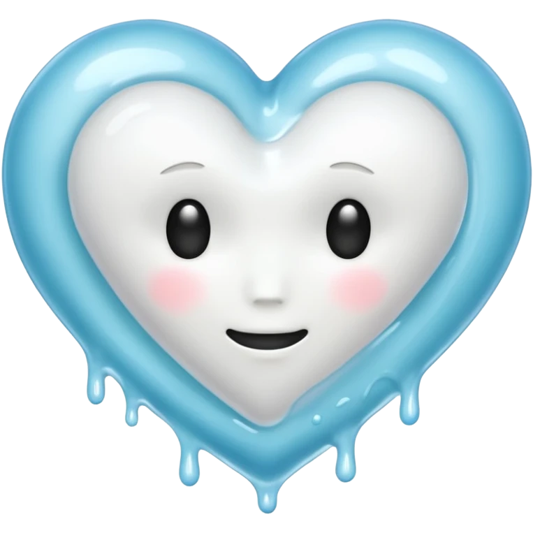 white heart slime (no face) emoji