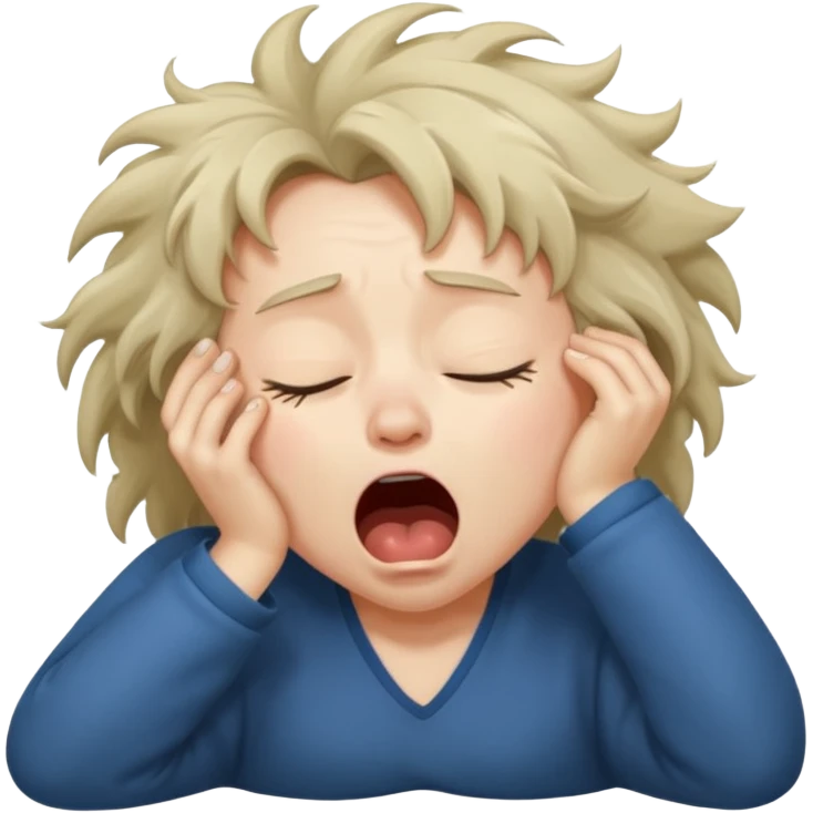yawning sleepy character emoji