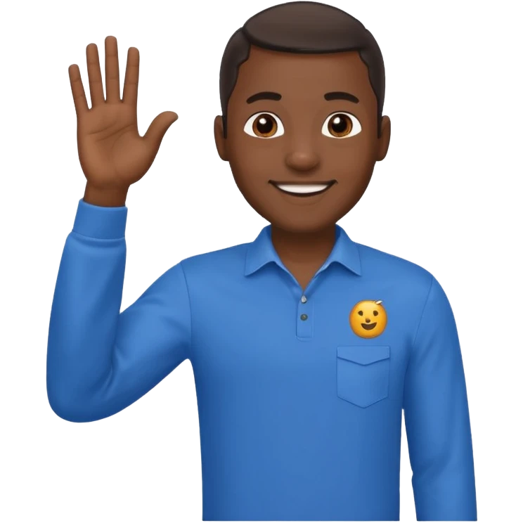 Black dude doing a salute emoji  emoji