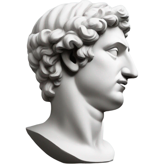 Greek sculpture thinking emoji