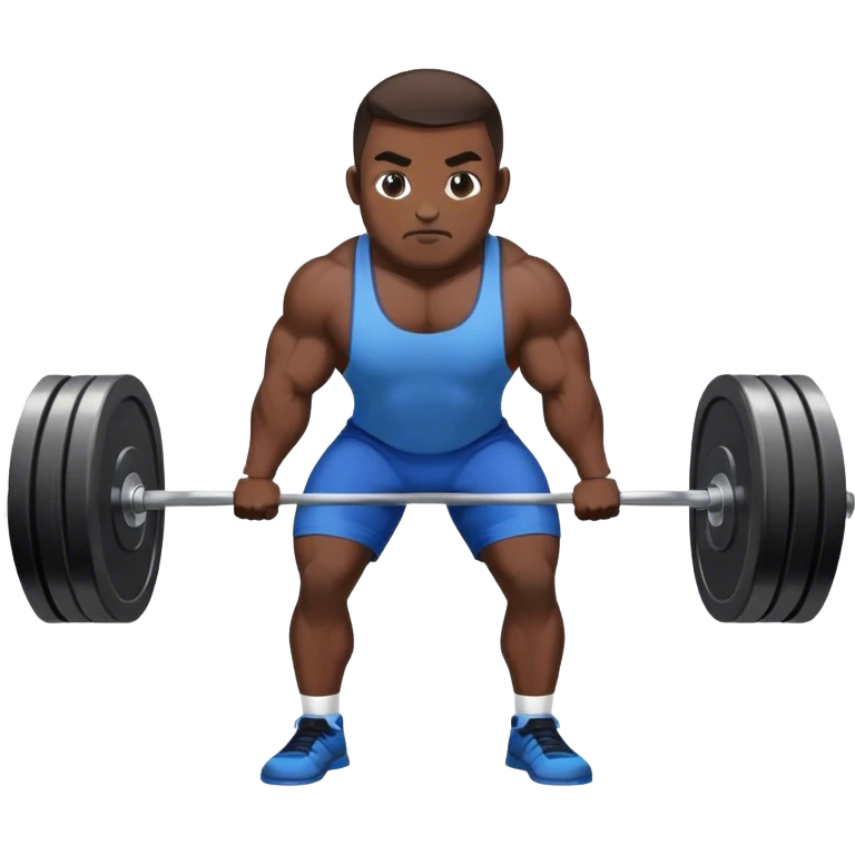 powerlifter with blue shorts perfoming deadlift emoji