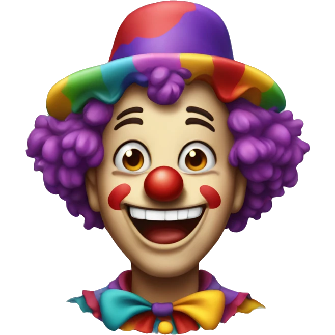 stessed clown happy and overwhelmed cry  emoji