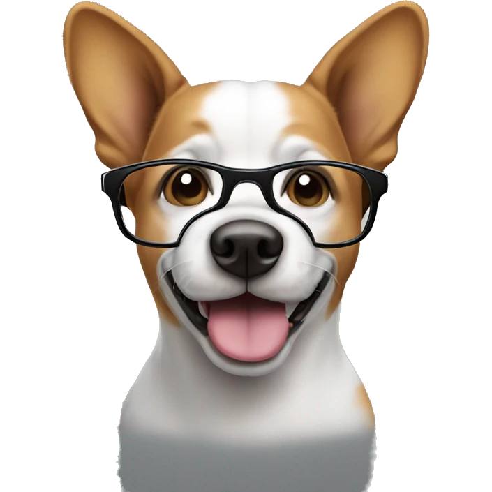 Dog with glasses emoji