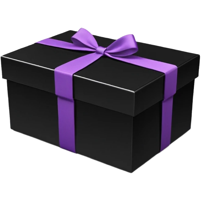 Черная коробка с фиолетовыми светодиодами emoji