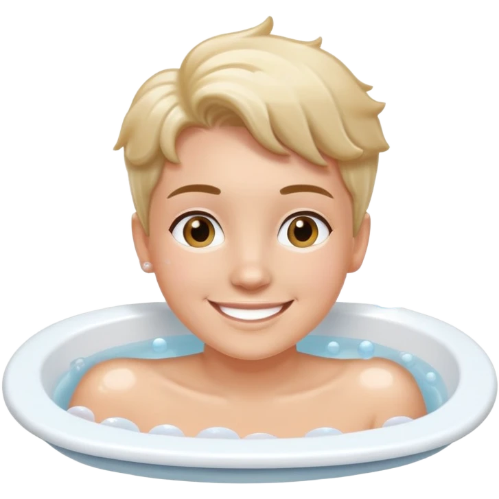 Person in bathtub with bubbles emoji