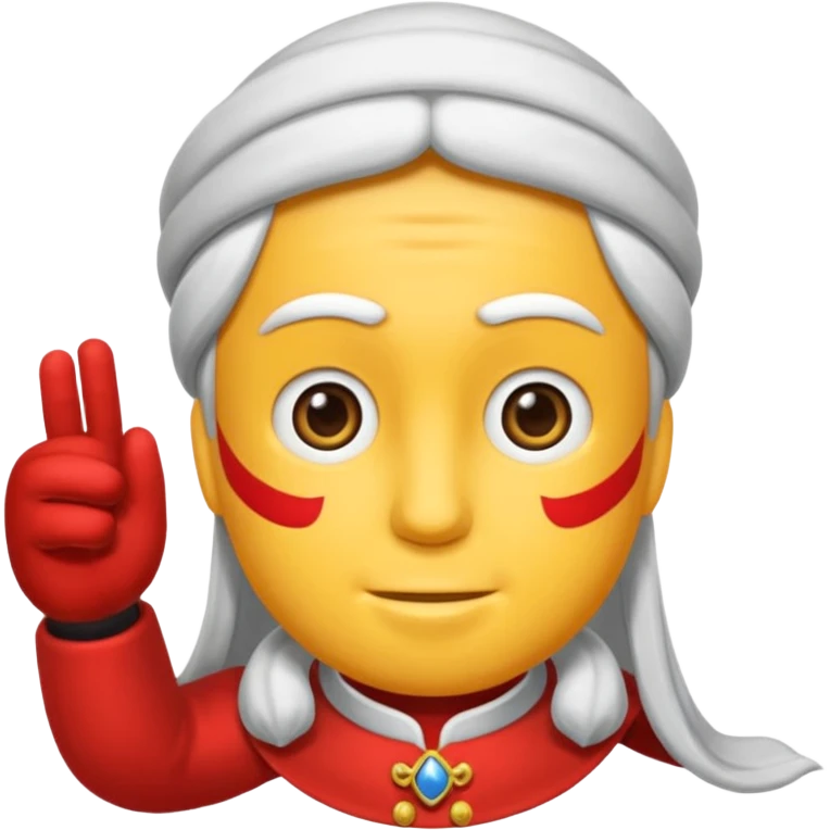 Красный воин мужчина во весь рост с топором в руках emoji